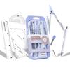 9PCS/Set Propelling Pencil Stationery Ruler Set Plastic Protractor Drawing Tool  Students
