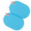 Car Rearview Mirror Rain Protective Film Anti Fog Rainproof Sticker 100x145mm Oval Blue