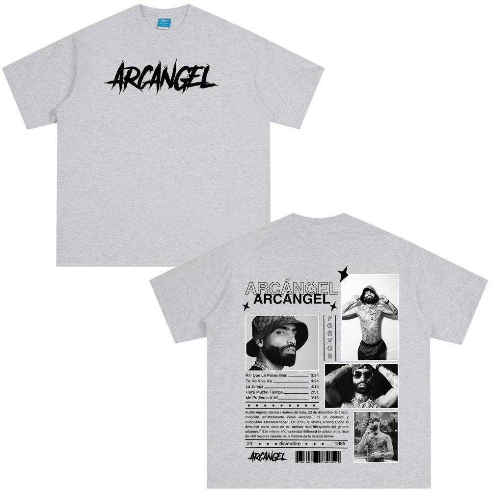 Rapper Arcangel Album 2025 T Shirt Mens Women Clothing Hip Hop Fashion Oversized Short Sleeve T-shirt Cotton T-shirts Fan Gift