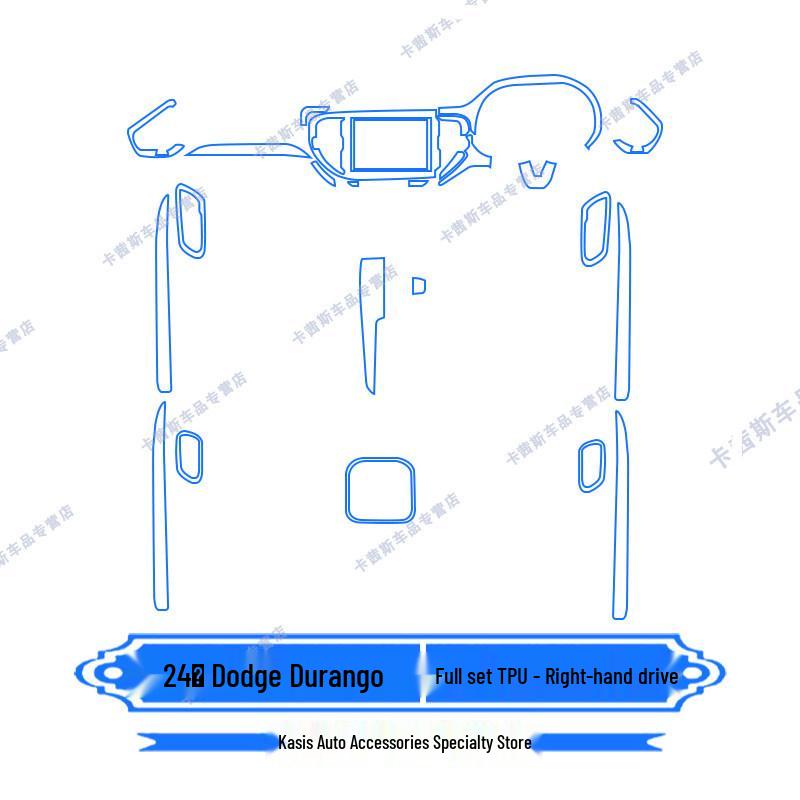 Dodge Durango Interior Film for Navigation Screen and Control Panel - Fits 24 Models
