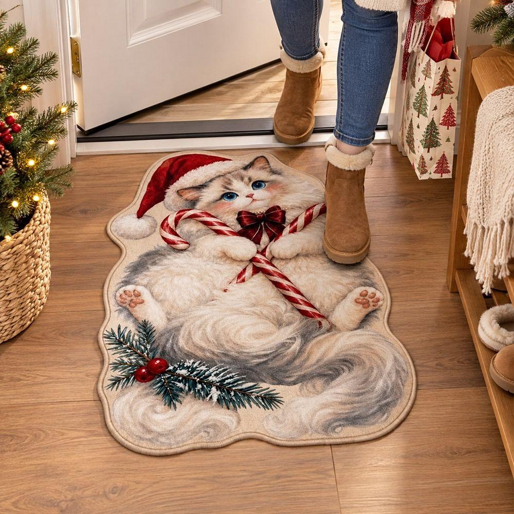 Irregular Shape Entryway Rug Cat Dog Decor Door Mat Hallway Entrance Mat  Front Door Hallway