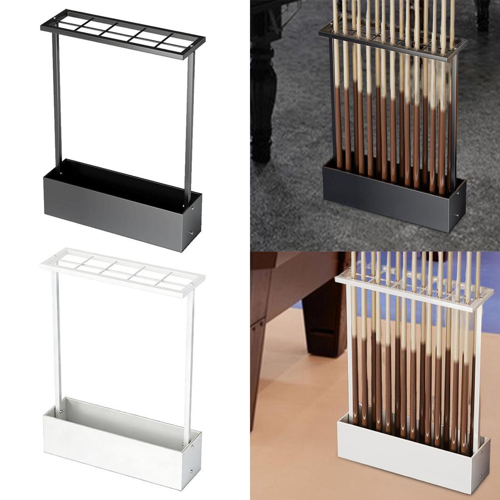Billiard Cue Holder, Metal Stand, Freestanding Storage, Vertical Organizer,