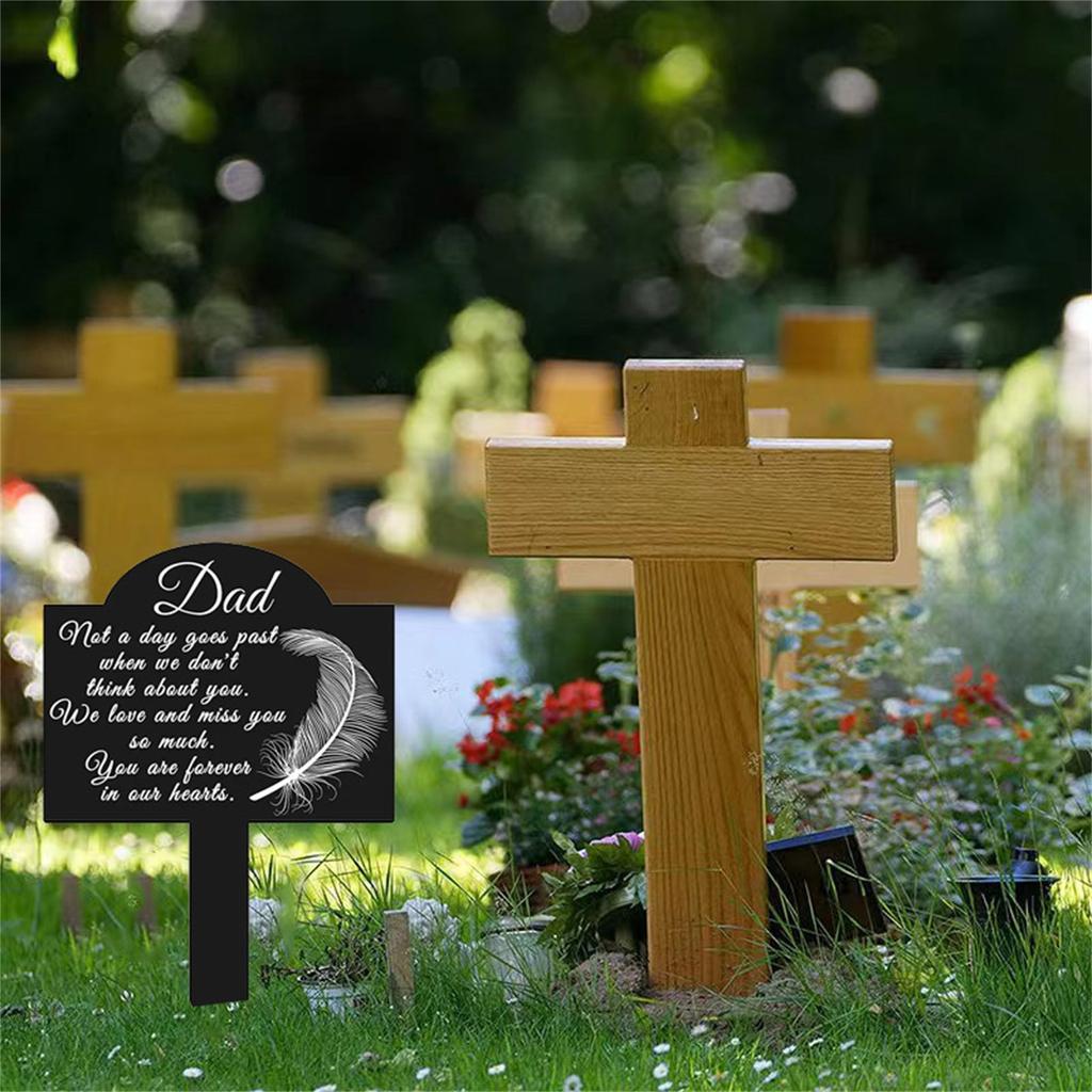 Memorial Metal Grave Markers Cemetery Garden Stake Memorial Plaque Garden Grave Decoration For Cemetery Outdoors Yard Garden