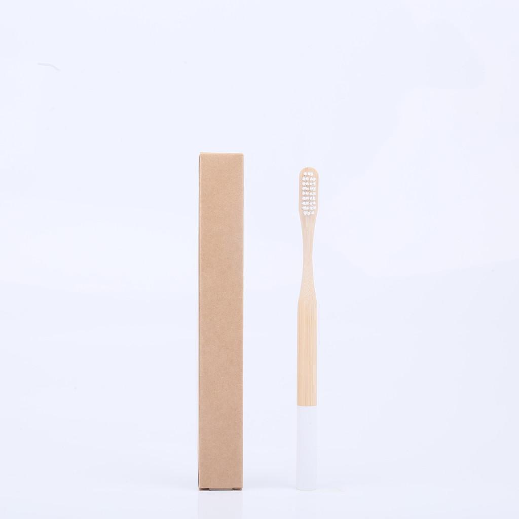 Bamboo Toothbrush Adult Bamboo Charcoal Soft Bristle With Round Handle For Oral Care