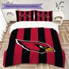 Arizona Cardinals Pattern Bedding uilt Set uilt Cover Pillowcase Home Decoration Birthday Gift (1*duvet cover + 2*pillowcase without core)