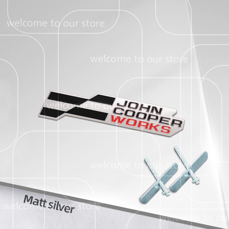 3D New JCW Car Sticker Front Grille Zinc Alloy Emblem For Mini Cooper S U25 J01 J05 Aceman F66 F65 F67 Rear Trunk Badge Decal