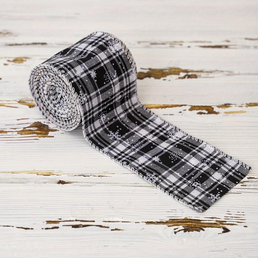 Набор разноцветных рождественских клетчатых лент Для DIY упаковки подарков и декора бантами Christmas Ribbon B