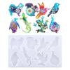 New Creative Shape Handmade Molds DIY Crystal Epoxy Resin Mold Animal Lizard Keychain Mirror Silicone Molds Accessories