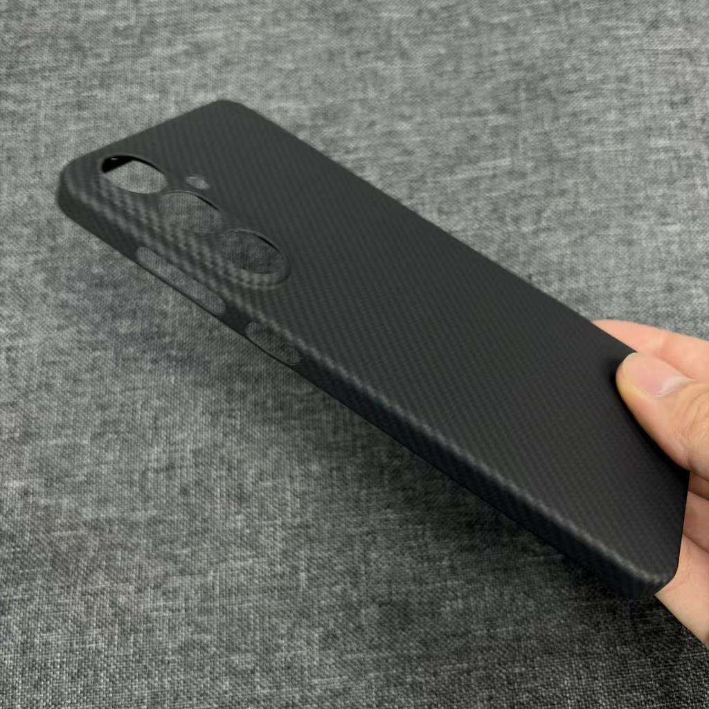 Custodia Protettiva in Kevlar Aramidio Fibra di Carbonio per Samsung Galaxy S25 FE Ultra-sottile Minimalista Protezione Fotocamera Antiurto