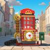 Non-Toxic Telephone Booth Building Blocks Game Machine Street View Architecture Home Decor Model Assemble Bricks Toy Gift For Kid Adult