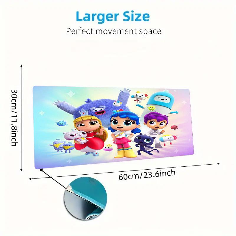 True and the Rainbow Kingdom Farbiges Mauspads Großes Gaming-Tischkissen Rutschfestes Laptop-Tablet Großes Mauspads XXL Matte Mini-PC Spielmatte Mit Verriegeltem Rand