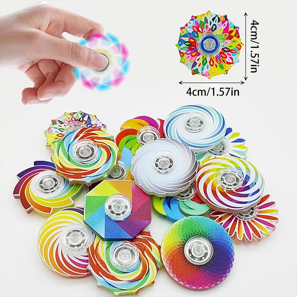 Creative Color Gyroscope Acrylic Colorful Fingertip Gyroscope Rotating Gyroscope Cool Stress Relieving Toy