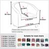Levivel Club Chair Slipcover Stretch Armchair Printed Tub Chair Cover Living Sofa Cover Spandex Couch Cover Designed For Bar Counter Family Room