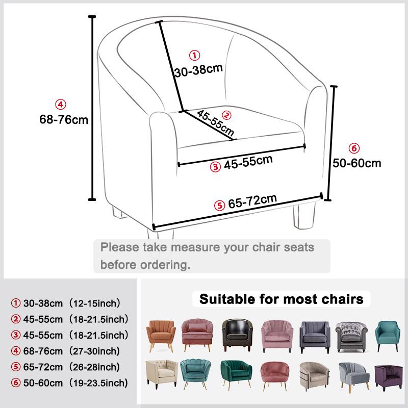 Levivel Club Chair Slipcover Stretch Armchair Printed Tub Chair Cover Living Sofa Cover Spandex Couch Cover Designed For Bar Counter Family Room