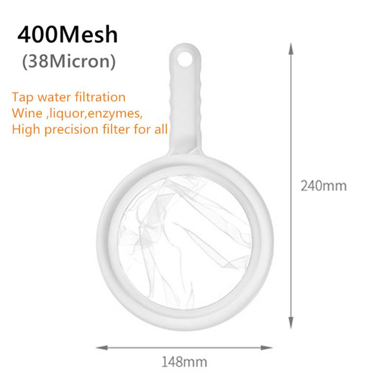 Nylon Mesh Strainer, Food Yogurt Mesh, Plastic  Fine Mesh Colander with Handle for Filtering Juice Milk Soy Coffee Honey Wine