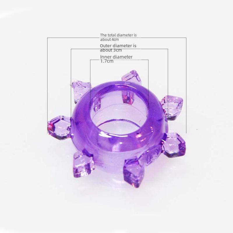 Men's Silicone Delay Lock Ring - Wolf Tooth Design for Enhanced Pleasure
