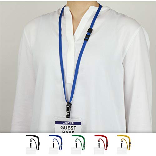 Open Industrial Hanging Name Badge, Name Plate, Card Holder, Removable, 10-Pack, Zippered, Soft Case, Blue, NL-5-BU