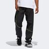 adidas Trae Track Pants With Embroidered Print And Drawstring Elastic Men Bottoms Black HS6875
