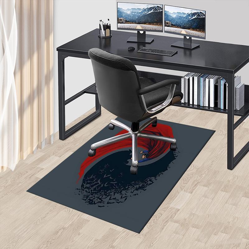 

Superman,Batman Office Carpet Chair Mats, Home Decor Dormitory Floor Protector With Anti-Skid Backing, Large Area Coverage, Christmas Decora 60cm by 90cm