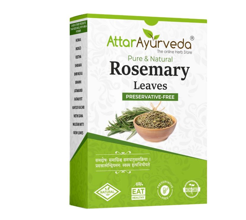 Attar Ayurveda Rosemary leaves 100 grams | Dried Rosemary leaves | 100% Pure and Natural (100 g)