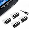 4PCS USB C Dust Plugs for iPhone 16/15 Pro Max Samsung S25-S22 Ultra Wireless Anti-Lost Phone Charm Dirt Protector Cap