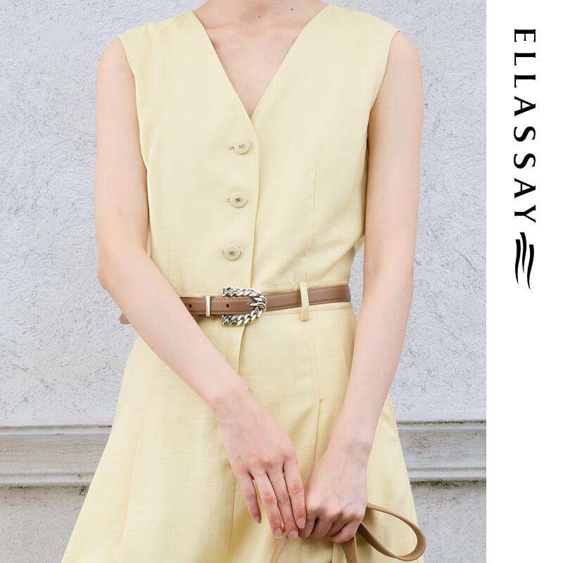 ELLASSAY Women's Lyocell V-Neck Pleated Midi Dress