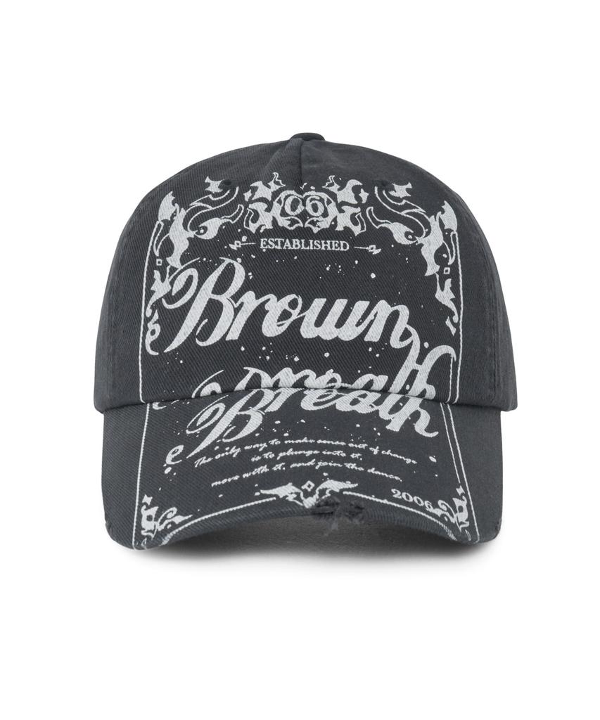 BROWNBREATH Visor Artwork Washing Cap - Charcoal