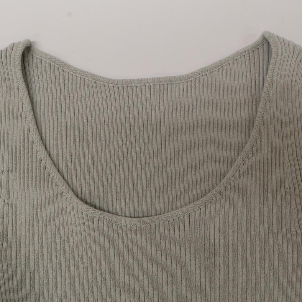 ESTNATION Excellent condition 4110911010172 Lace combination knit dress F grayUsed