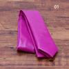 Neue Mode PU-Leder Krawatten für Männer Reine Solide Schwarz Weiß Krawatten 5,5 cm Schmale Krawatte Hochzeitsfeier Business Anzug Zubehör