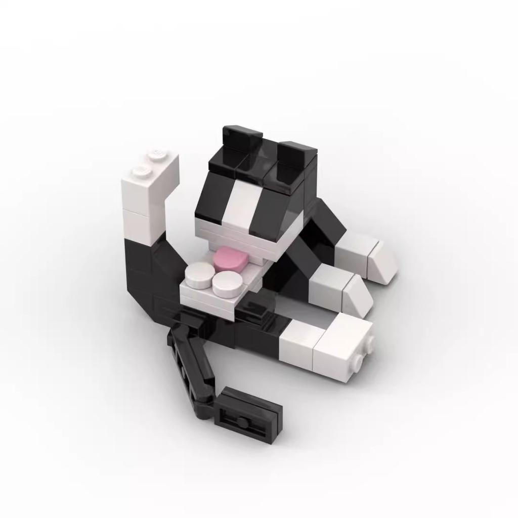 Tier Serie Bausteine DIY Katze Figuren Modell Montage Lernspielzeug Niedliche Desktop Ornamente für Kinder Geburtstagsgeschenke