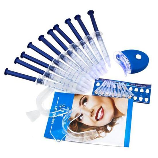 Pro Teeth Whitening Gel Tooth Whitener Sada pro dentální bělení úst s LED světlem