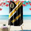 Name Custom Boston Bruins Logo Print Beach Towel, Large Soft Quick Dry Towel for Beach Camping Swimming