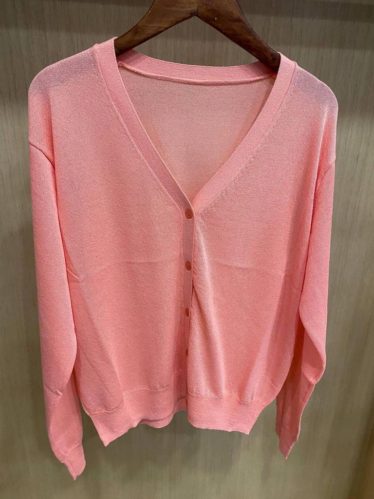 2025 Spring/Summer Women's Japanese Style V-Neck Knit Cardigan