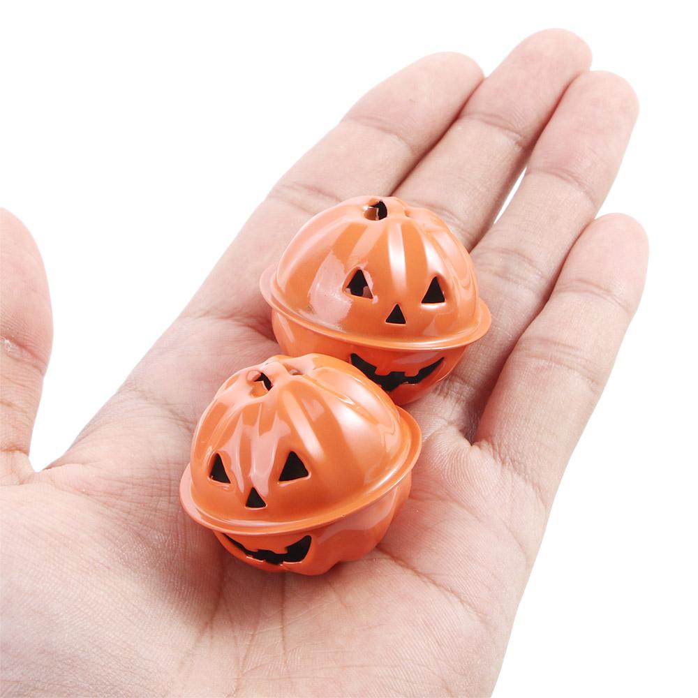 Material Pumpkin Head Shape Hanging Ornaments Halloween Decor Kid Gift Pumpkin Bells Metal Bell