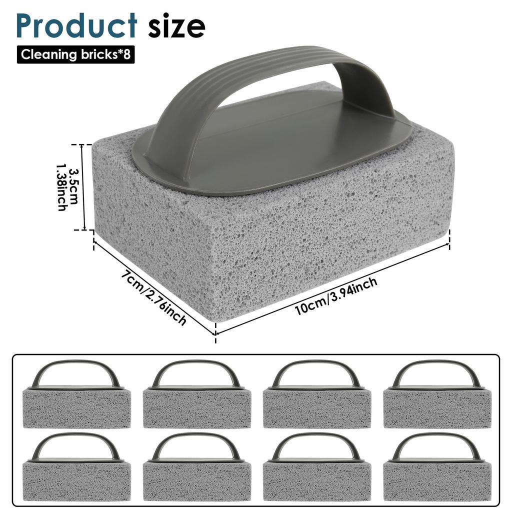 7Pcs BBQ Grill Cleaning Pumice Stones Brush Brick Block Heat Resistant Powerful Stain Remover Kitchen Grill  Pool Cleaning Tool