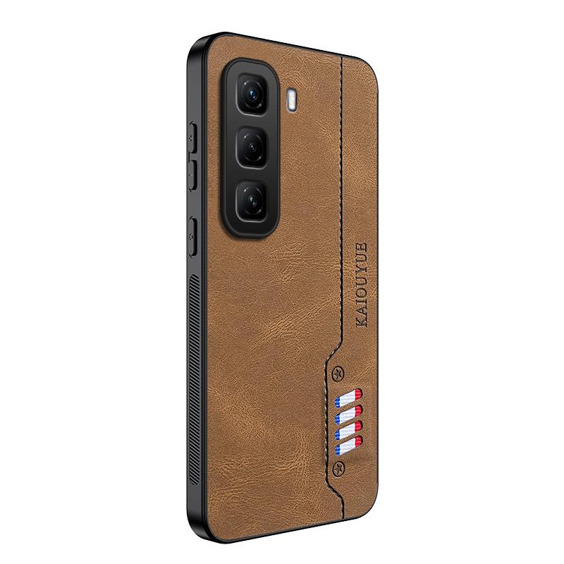 For Infinix Hot 50 Pro 4G Skin Feel Leather Phone Case Soft Back Cover Funda For Infinix Hot 50 Pro Protector