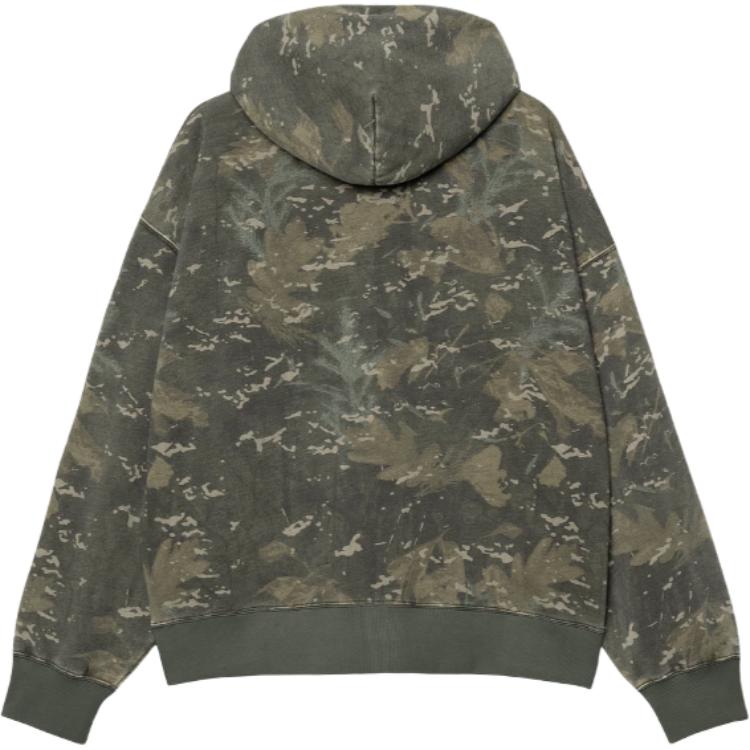 Carhartt WIP Hooded Benton Sweat Jacket All Over Print Loose Fit Zip Long Sleeve Jacket Men jackets I035437-38T-GD