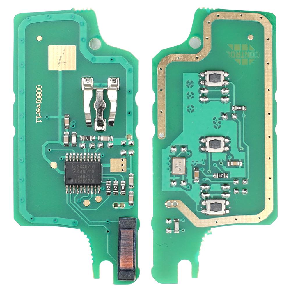 LIXIANG for Peugeot 207 307 407 208 308 408 607 Partner Ce0536 433Mhz ID46 2/3 Buttons ASK FSK Modified Remote Car Key