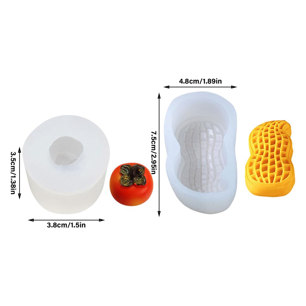 Persimmon/Peanut Silicone Molds Making Mousses Cake Molds Decorating Baking Tool for Making Chocolate Fondant Dessert