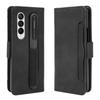 Leather Case For Samsung Galaxy Z Fold 7 6 5 4 3 Fold6 5G With Pen Slot Card Solt Holder Phone Bag Magnetic Flip Wallet Cover