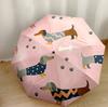 Dachshunds And Floral Delight Automatic Umbrella Folding Umbrella with 8 Ribs Lightweight for Women/Men Fashion Lovers Best for Christmas