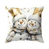 Christmas Illustration Pillowcase Bedroom Sofa Cushion Cover 100% Polyester Living Room Cushion Pillowcase Home Decor