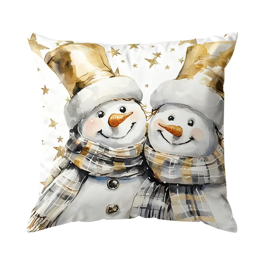 Christmas Illustration Pillowcase Bedroom Sofa Cushion Cover 100% Polyester Living Room Cushion Pillowcase Home Decor