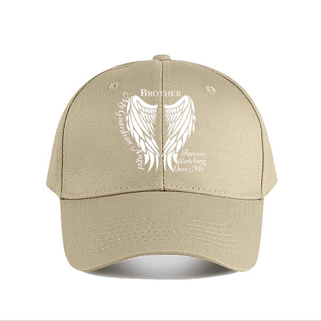 Brother Guardian Angel Wings Vinyl Sticker Baseball Cap Fashion Unisex Sunhat Womens Outdoor Sports