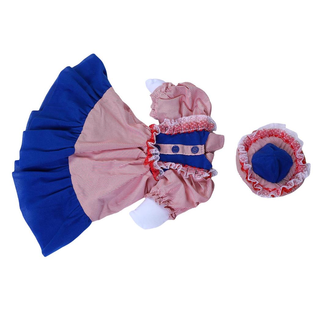 Porch Goose Outfit Lovely Goose Statue Dress Hat Costume Set for Outdoor Patio Yard Lawn Garden Decor Blue Red