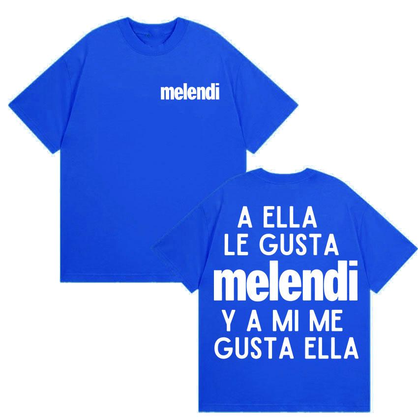 Rapper Melendi AELLALE GUSTA 2025 Album Print T Shirt Men Women Casual Fashion Pure Cotton Short Sleeve Tops T-shirts Streetwear