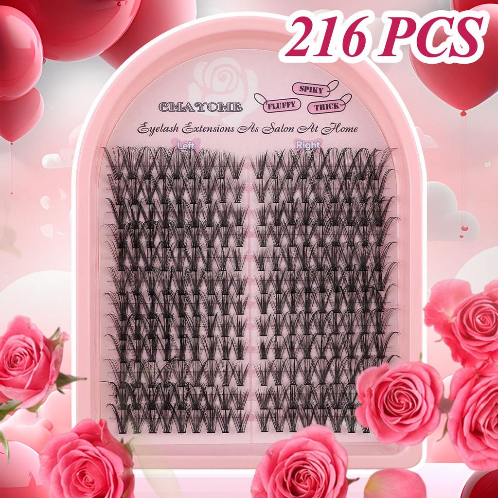 216 Clusters D Song Single Cluster False Eyelashes Natural Thick Simulation Daily Makeup Segmented Multi-Hair Eyelashes