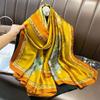 11 Spring and Autumn new scarves stacked satin long scarves printed temperament shawl silk scarves for women