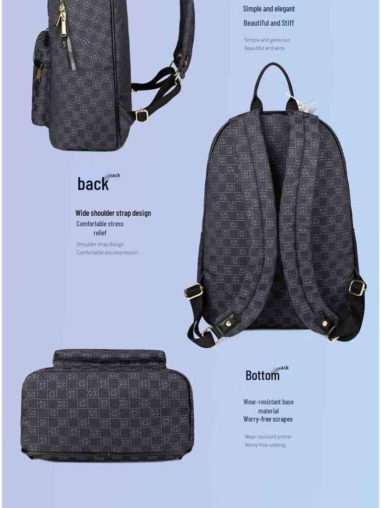 AJ Flying Man 23 Checkerboard Large Capacity Backpack for Travel & Students