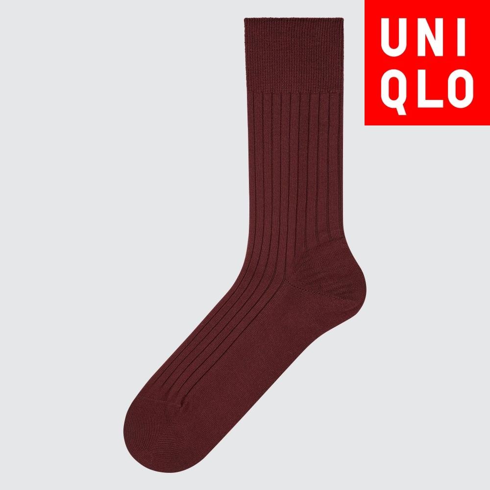 

UNIQLO JAPAN Хлопковые носки в рубчик Supima 19 WINE/2729